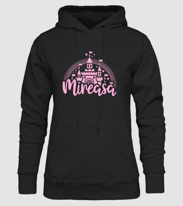 Prinţesă mireasă model negru pe tricou