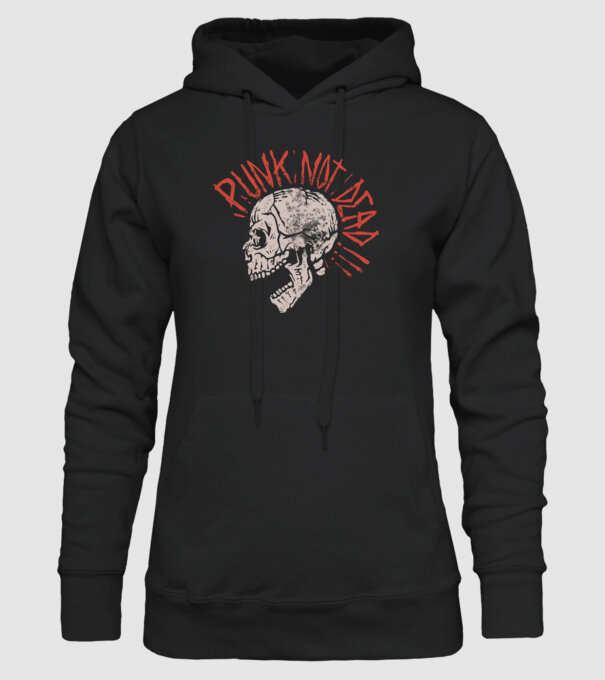 Punk Not Dead model negru pe tricou