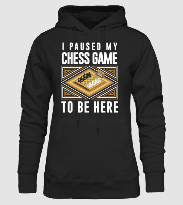 Pused my chess game model negru pe tricou