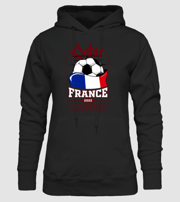 Qatar teams France model negru pe tricou
