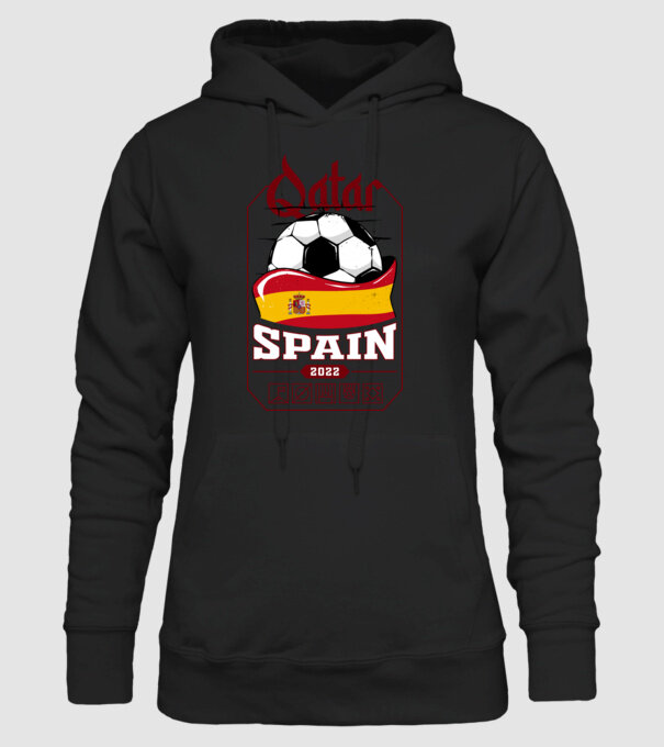 Qatar teams Spain model negru pe tricou