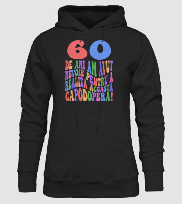 Realiza această capodoperă 60 model negru pe tricou