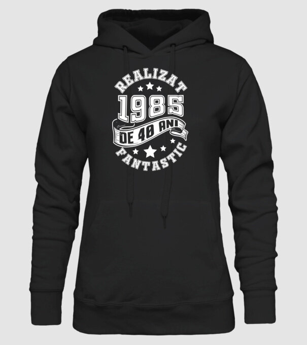 Realizat de fantastic - 1985 model negru pe tricou