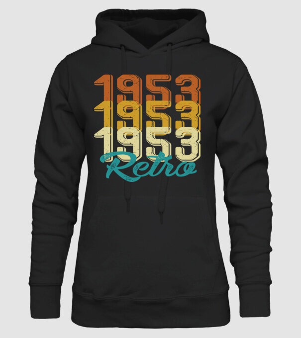 Retro 1953 model negru pe tricou
