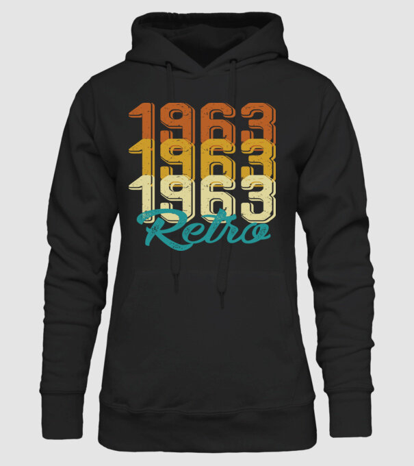Retro 1963 model negru pe tricou