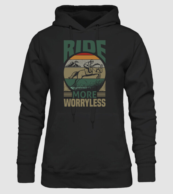ride more model negru pe tricou