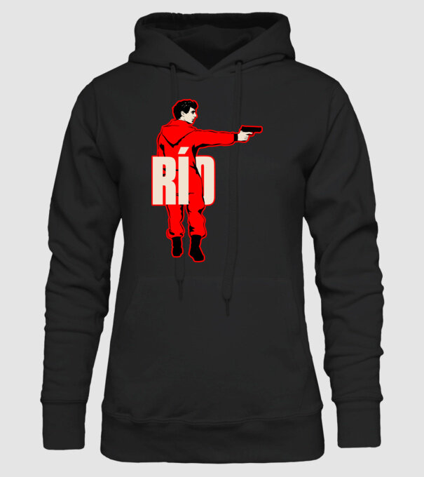 rio la casa de papel model negru pe tricou