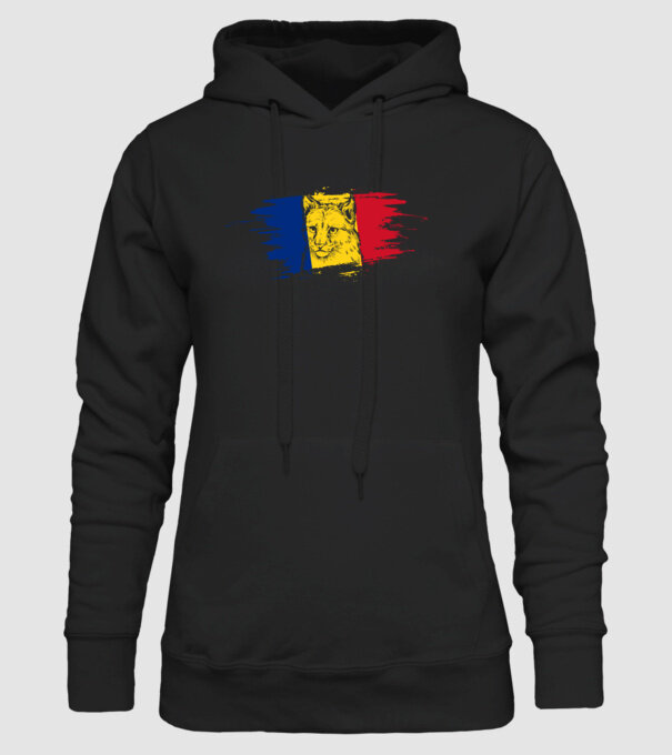 romania eurasian lynx model negru pe tricou