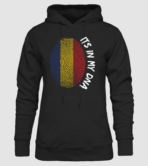 România fingerprint model negru pe tricou