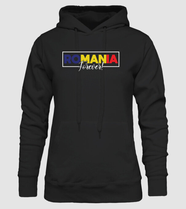 Romania forever model negru pe tricou