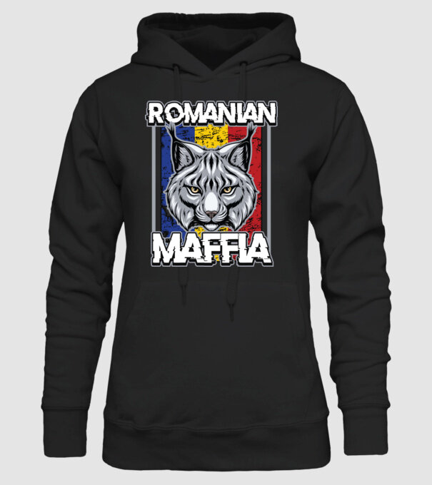 România maffia model negru pe tricou