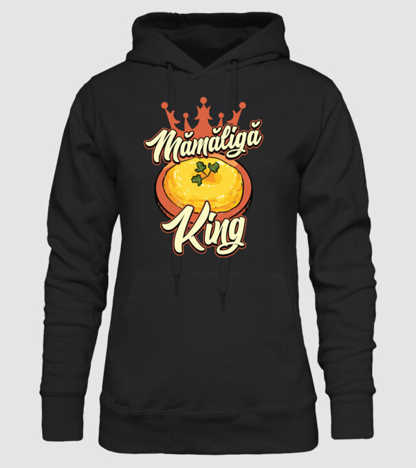 România Mămăligă model negru pe tricou