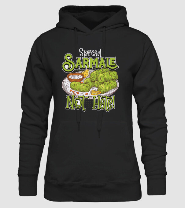 România Sarmale model negru pe tricou