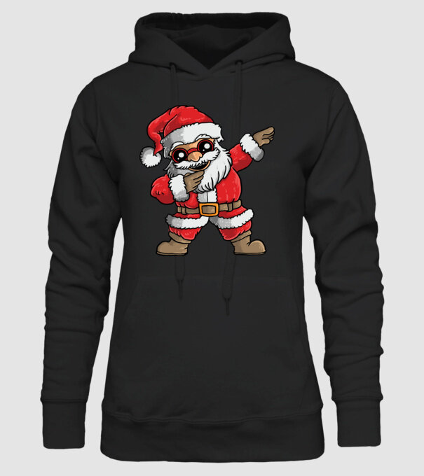 Santa dab model negru pe tricou