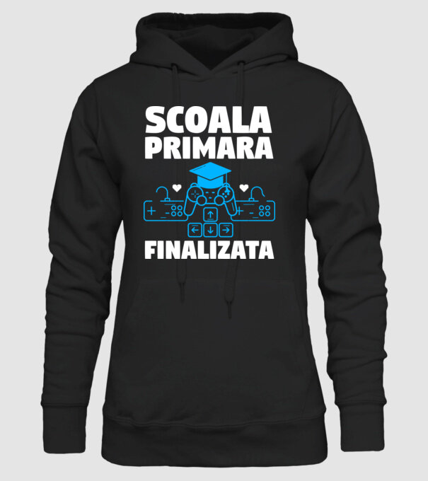 Scoala Primara Finalizata model negru pe tricou