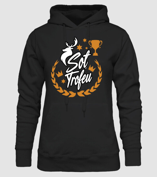 Soț trofeu model negru pe tricou