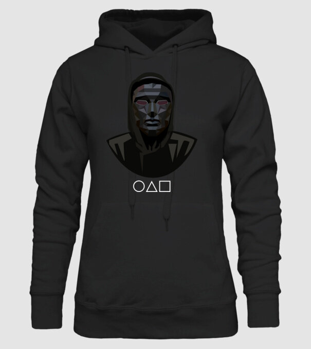 squid game boss model negru pe tricou
