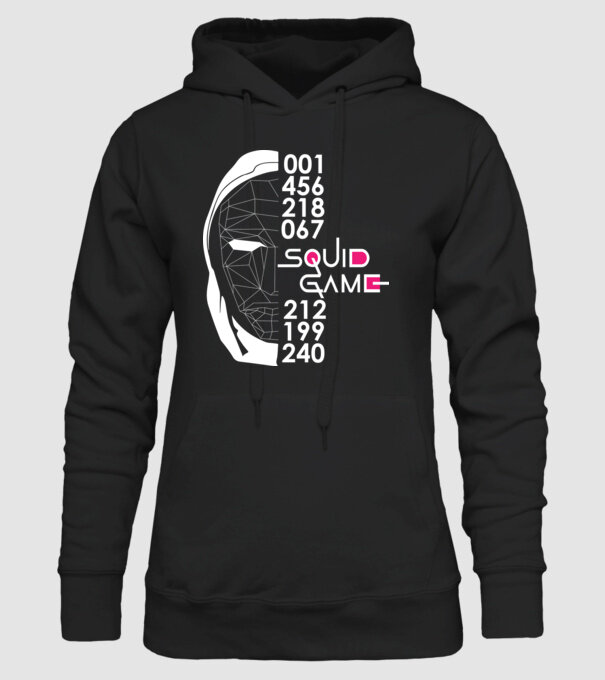 squid game numbers model negru pe tricou