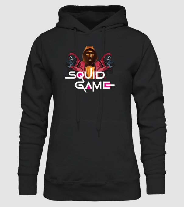 squid game poster model negru pe tricou