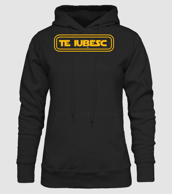 Starwars couple shirt model negru pe tricou