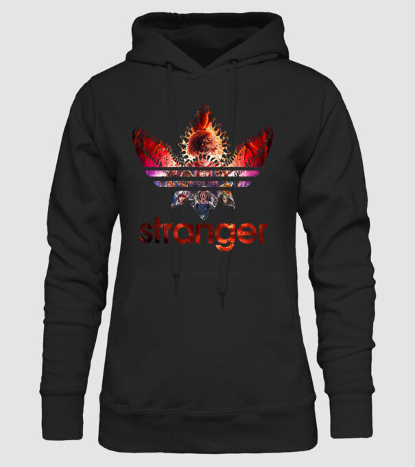 stranger logo poster model negru pe tricou