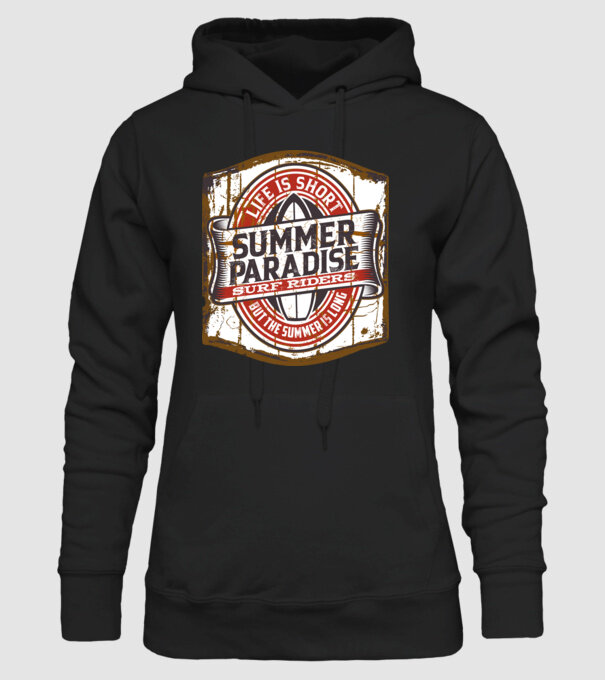 Summer Paradise model negru pe tricou