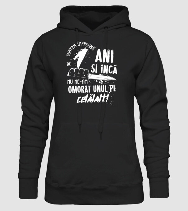 Suntem împreună de 1 ani model negru pe tricou