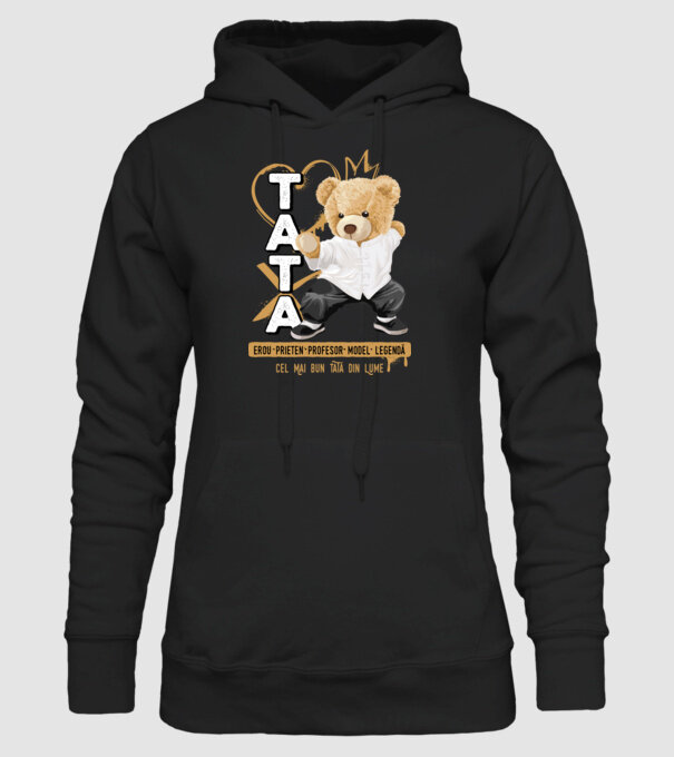 Tati Teddy model negru pe tricou