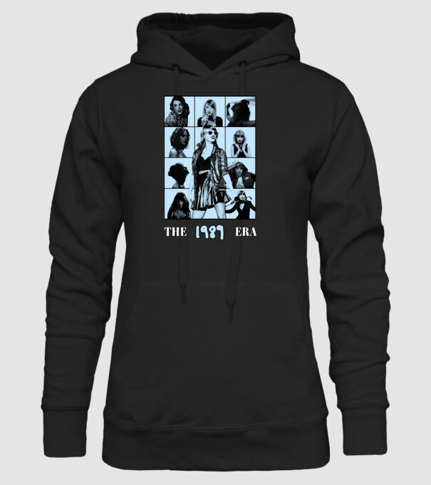 Taylor Swift ERAS blue model negru pe tricou