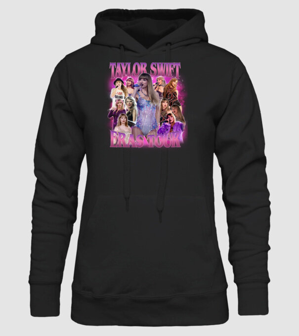 Taylor Swift ERAS bootleg 01 model negru pe tricou