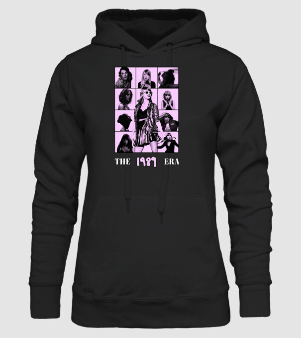 Taylor Swift ERAS lilac model negru pe tricou