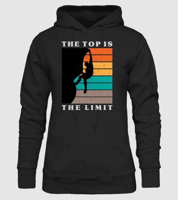 The Top is the limit model negru pe tricou