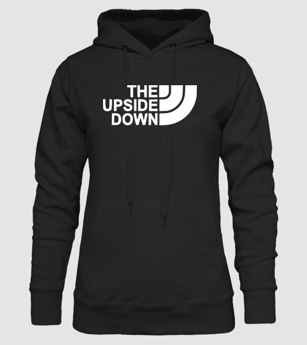 the upside down model negru pe tricou