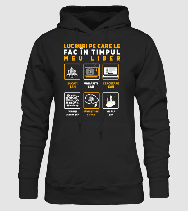 Things I do in my spare time EN model negru pe tricou