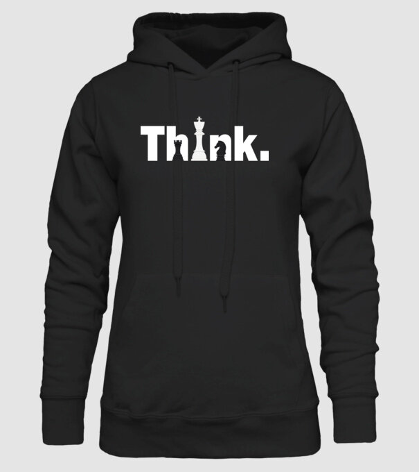 Think model negru pe tricou