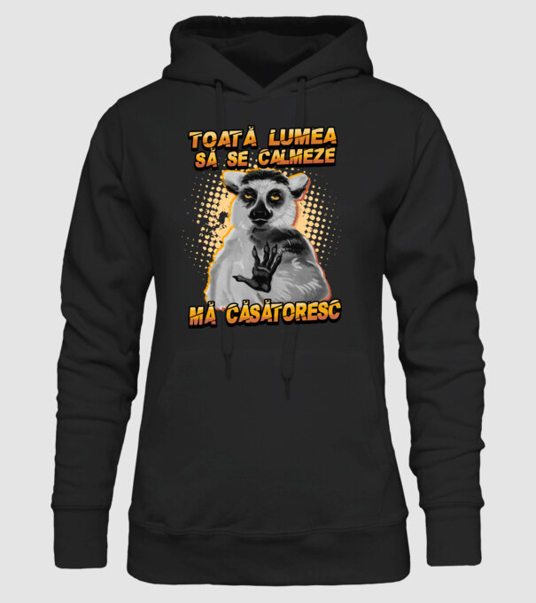 toată lumea - să se calmeze - mă căsătoresc model negru pe tricou