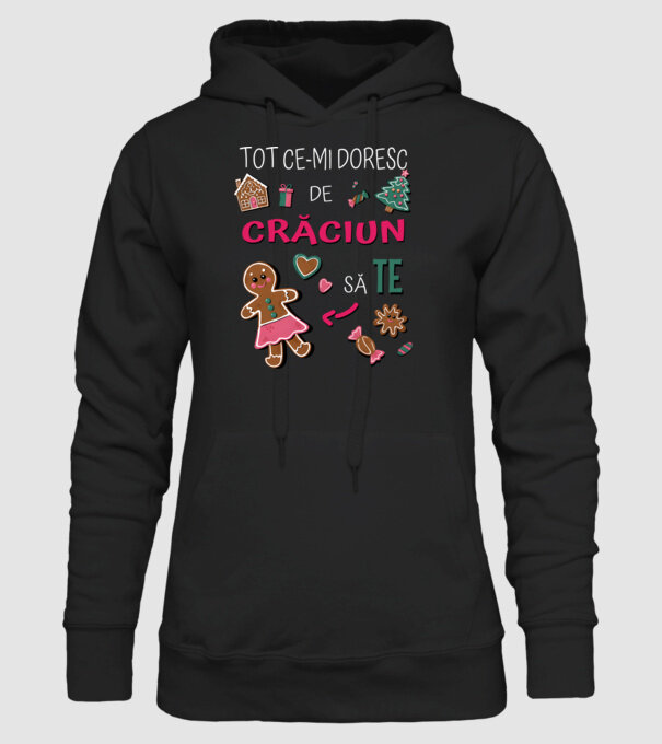 Tot ce-mi doresc de Crăciun să TE Femei Negru model negru pe tricou