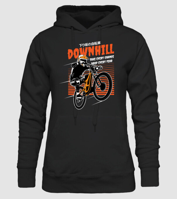 TR Downhill model negru pe tricou