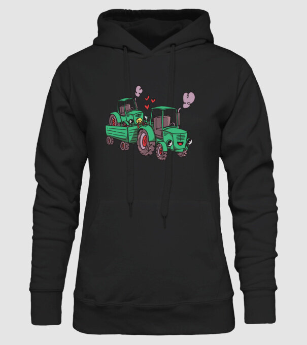 TRACTOR model negru pe tricou
