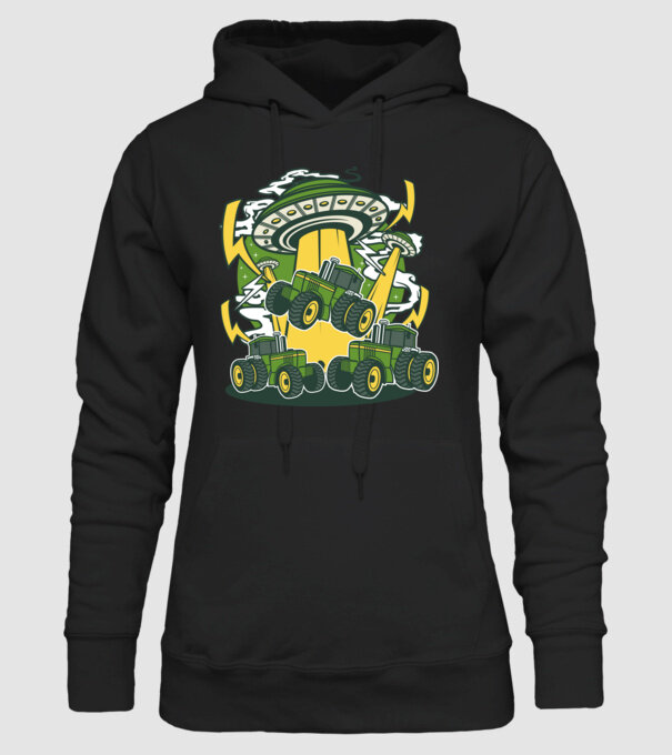 TRACTOR model negru pe tricou