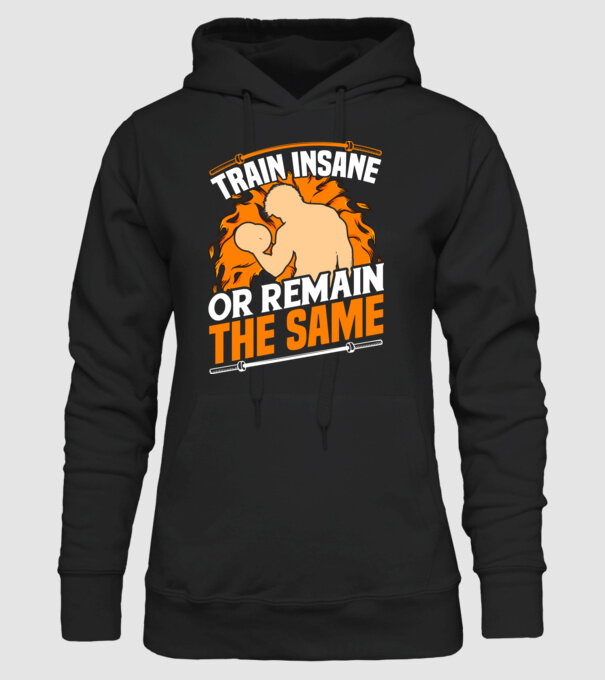 Train insane model negru pe tricou