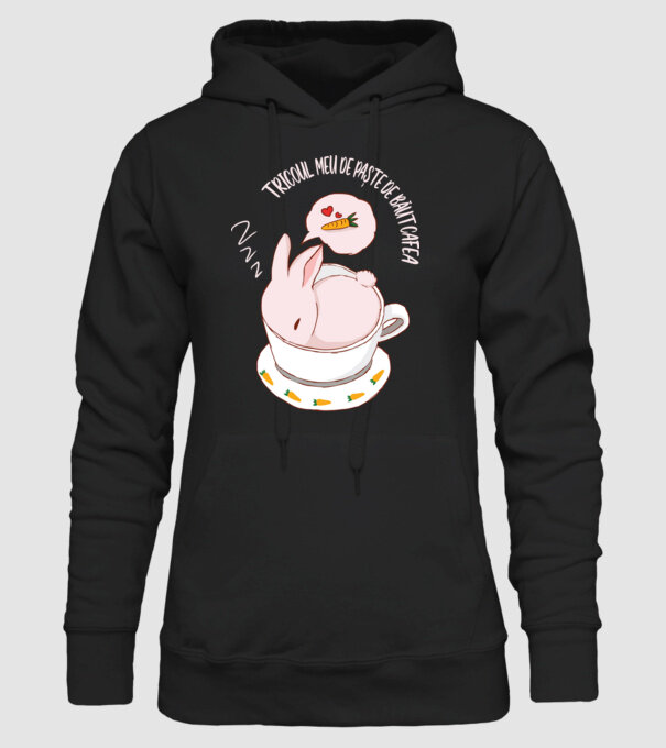 tricoul meu de Paște de băut cafea model negru pe tricou