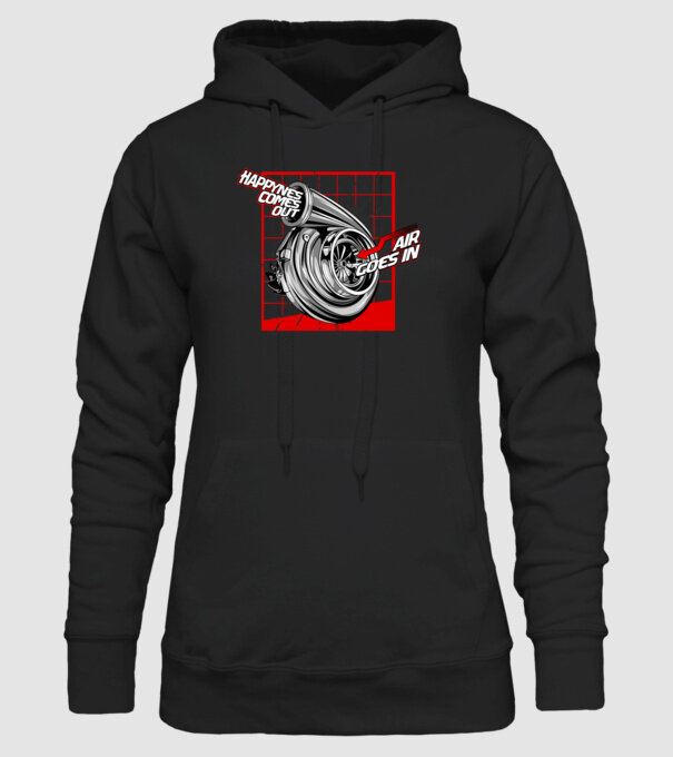 Turbo model negru pe tricou