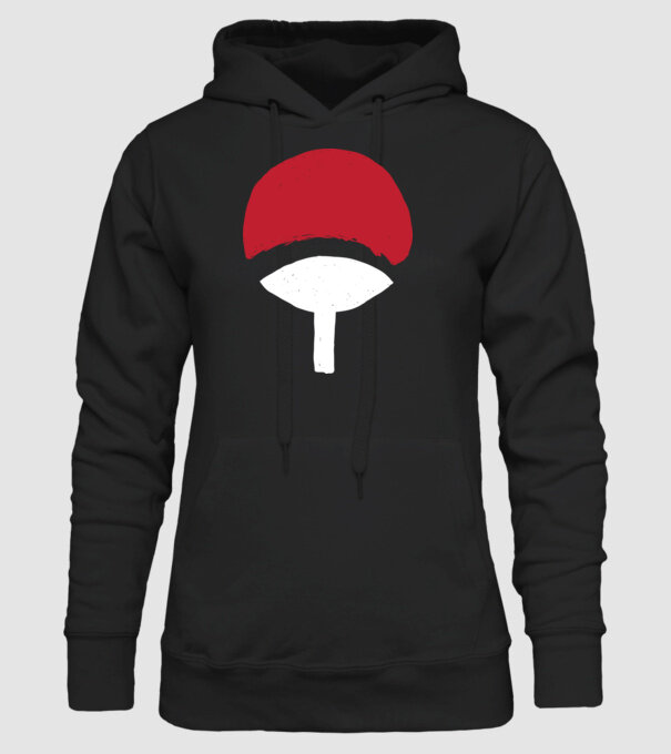 Uchiha logo model negru pe tricou