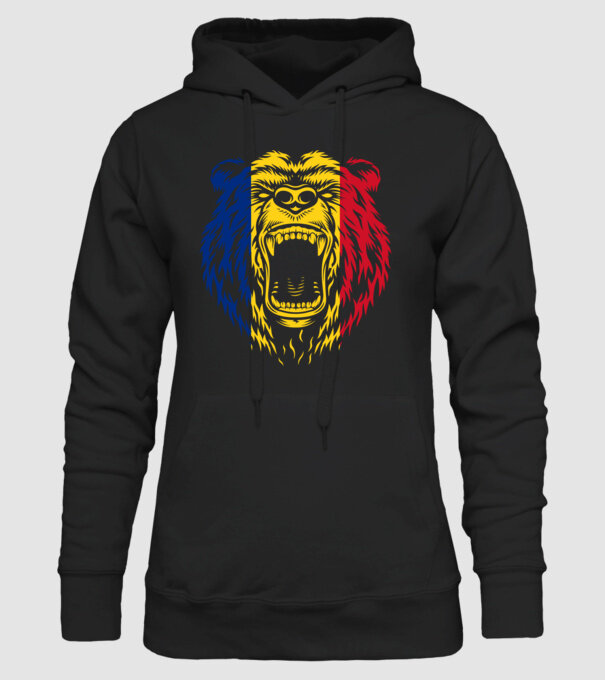ursul model negru pe tricou