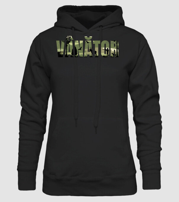 VÂNĂTOR model negru pe tricou