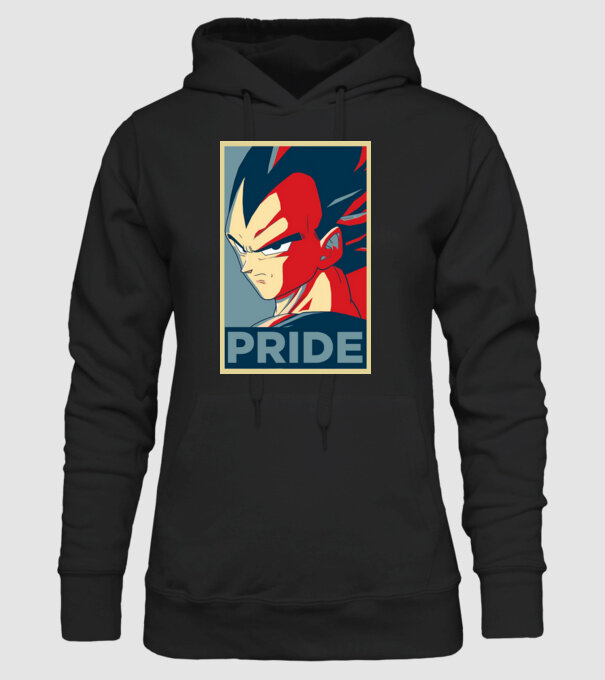 vegeta pride dragonball model negru pe tricou