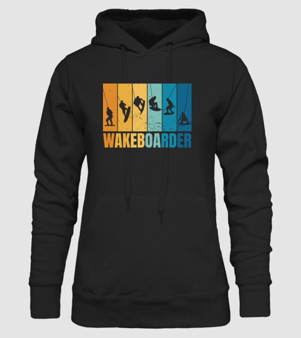 Wakeboard model negru pe tricou