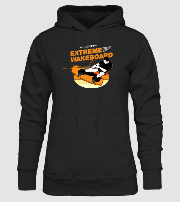Wakeboard model negru pe tricou