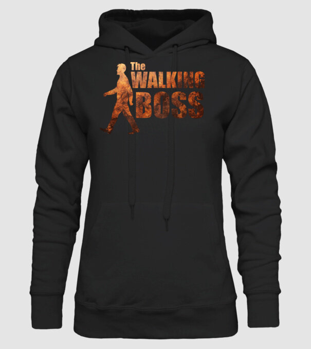 Walking boss model negru pe tricou